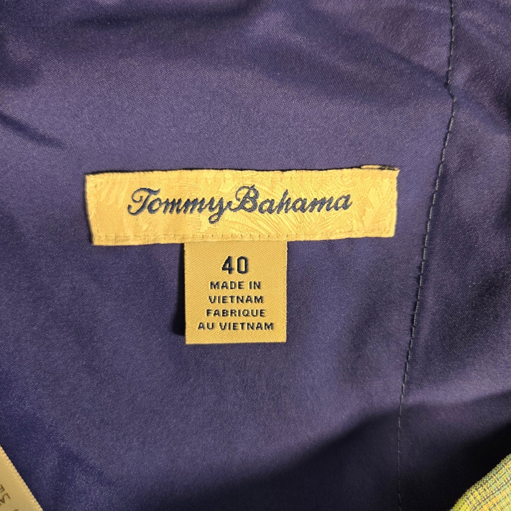 Tommy Bahama Shorts Mens 40 Blue Plaid Boracay Flat Front Nylon Spandex Stretch - Picture 5 of 7